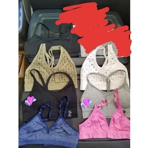 !DONATING 3/15!x8 Lightly Used Sports Bras VS (4), Izod 2), Hanes (2)
